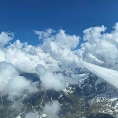 Flugwegposition um 13:25:43: Aufgenommen in der Nähe von Gemeinde St. Sigmund im Sellrain, Österreich in 3505 Meter